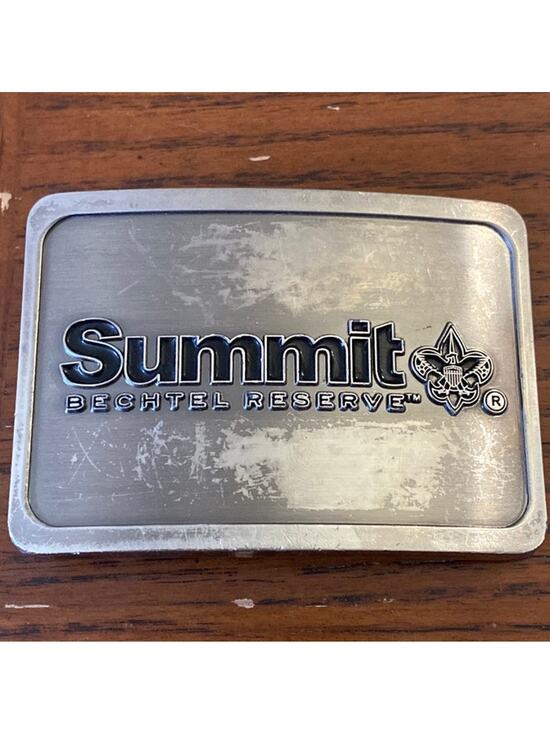 BSA Summit  Bechtel Reserve Silver Metal Belt Buckle Boy Scouts of America FAIR